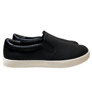 Dr Scholls Madison Sneaker Womens Size 9.5 M Black Python Comfort Slip On Shoes